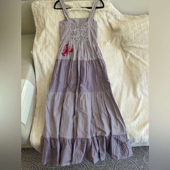Striped Dress with Red Lobster Embroidery - Picture 8 of 11